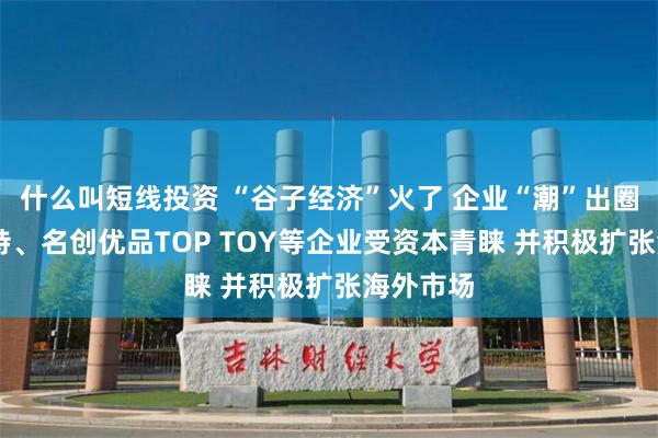 什么叫短线投资 “谷子经济”火了 企业“潮”出圈 泡泡玛特、名创优品TOP TOY等企业受资本青睐 并积极扩张海外市场